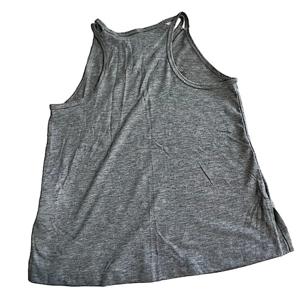 Nike Girls' Trophy Training Tank Top Medium Grey with Baby Pink Swoosh